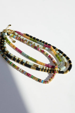 Joan Multi Color Beaded Stone Necklace || Choose Color - Simply Sunflowers
