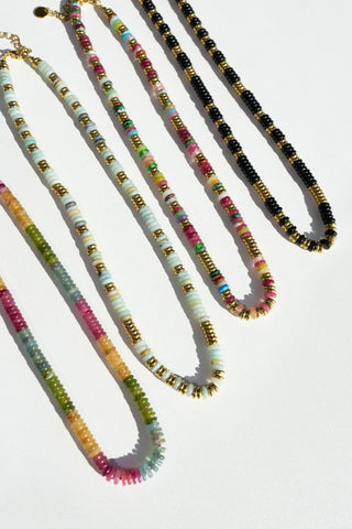 Joan Multi Color Beaded Stone Necklace || Choose Color - Simply Sunflowers