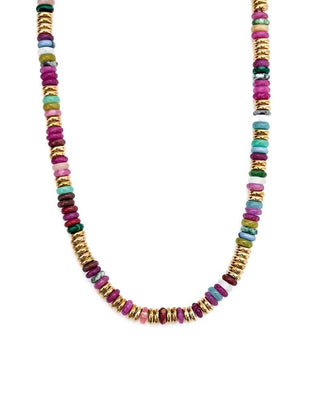 Joan Multi Color Beaded Stone Necklace || Choose Color - Simply Sunflowers
