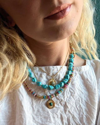Joan Multi Color Beaded Stone Necklace || Choose Color - Simply Sunflowers
