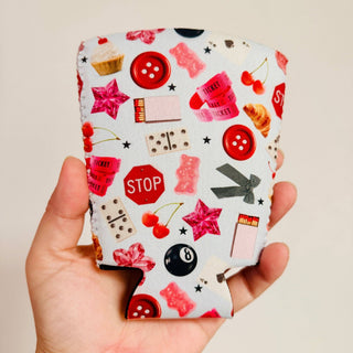 Junk Journal Stickers Pattern Koozie - Simply Sunflowers