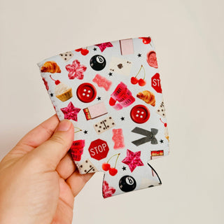 Junk Journal Stickers Pattern Koozie - Simply Sunflowers