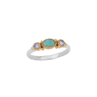 Jupiter Rising Sterling Silver Amazonite & Rainbow Moonstone - Simply Sunflowers