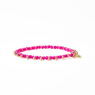 Kami Pink and Gold Beaded Bracelet - Simply Sunflowers