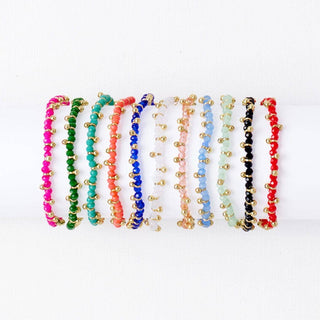 Kami Pink and Gold Beaded Bracelet - Simply Sunflowers