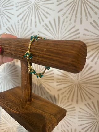 Kate Aqua Beaded Bracelet - Simply Sunflowers