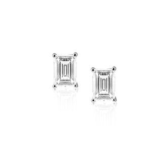 Katie Emerald Cut Studs - Simply Sunflowers