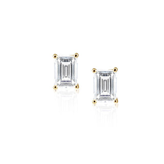 Katie Emerald Cut Studs - Simply Sunflowers