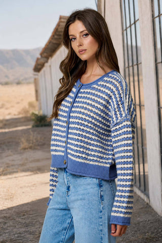 Kenzie Striped Cardigan - Simply Sunflowers
