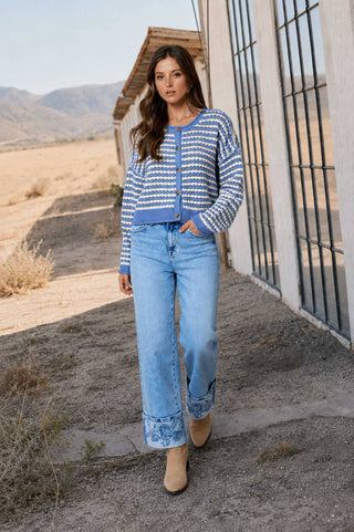 Kenzie Striped Cardigan - Simply Sunflowers