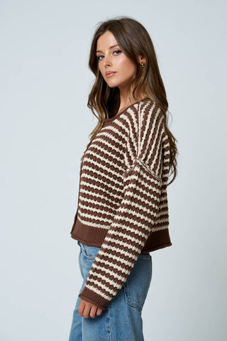 Kenzie Striped Cardigan - Simply Sunflowers