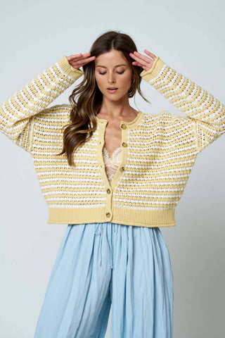 Kenzie Striped Cardigan - Simply Sunflowers
