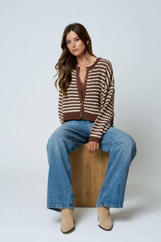 Kenzie Striped Cardigan - Simply Sunflowers