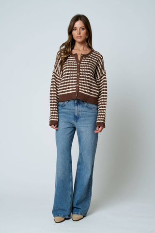 Kenzie Striped Cardigan - Simply Sunflowers