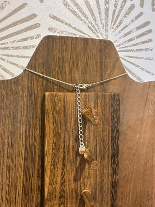 Labradorite Bar Silver Necklace - Simply Sunflowers