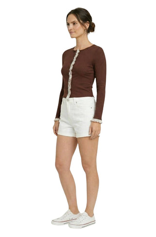 Laced Up Cardigan - Simply Sunflowers