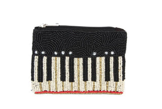Ladies Beaded Piano Themed Coin Purse - Simply Sunflowers