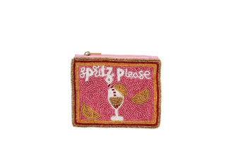 Ladies Drink Themed Beaded Coin Purse - Simply Sunflowers