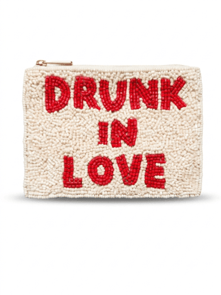 Ladies Fully Beaded DRUNK IN LOVE Themed Coin Purse - Simply Sunflowers