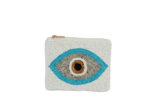 Ladies Fully Beaded EVIL EYE Coin Purse - Simply Sunflowers