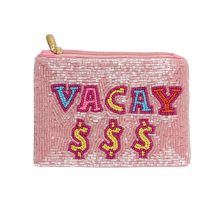 Ladies VACAY Themed Fully Beaded Coin Purse - Simply Sunflowers
