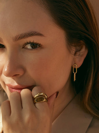 Lennox Paperclip Earrings  - Simply Sunflowers