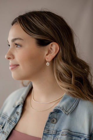 Lila Earrings-Rose Quartz - Simply Sunflowers