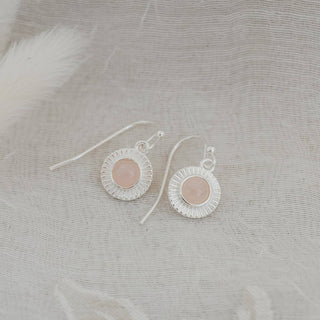 Lila Earrings-Rose Quartz - Simply Sunflowers
