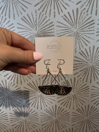 Lotus Wood Earrings - Simply Sunflowers