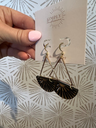 Lotus Wood Earrings - Simply Sunflowers