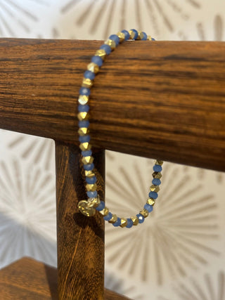 Louise Blue and Gold Bracelet - Simply Sunflowers