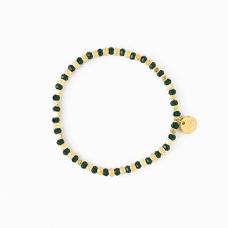 Louise Green and Gold Beaded Bracelet - Simply Sunflowers