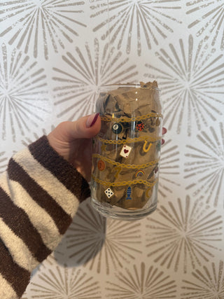 Lucky Charm Bracelet Glass Tumbler - Simply Sunflowers
