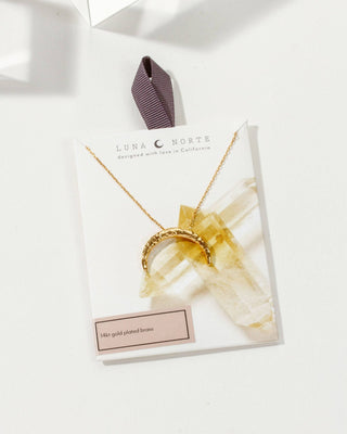 Lunula Amulet Necklace - Simply Sunflowers