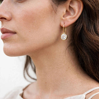 Lyla Bezel Earring - Simply Sunflowers
