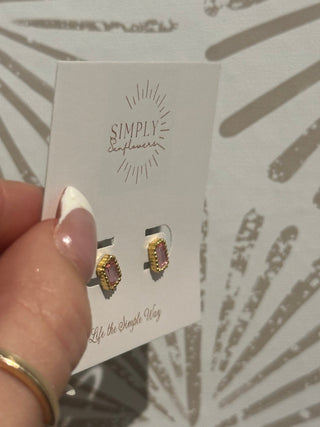 Madison Pink Studs - Simply Sunflowers