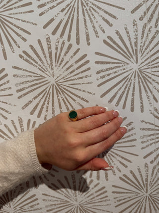 Malachite Signet Ring - Simply Sunflowers