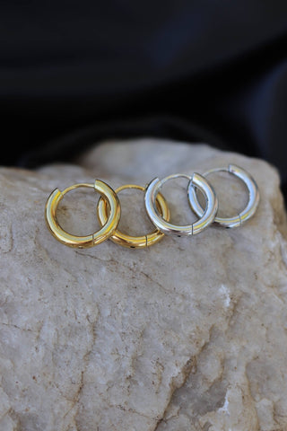 Mara Hoops Silver - Simply Sunflowers