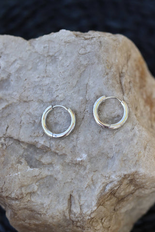 Mara Hoops Silver - Simply Sunflowers