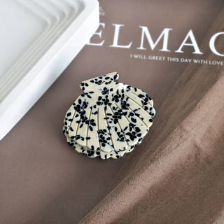 Marbled Seashell Small Acetate Hair Claw Summer Beachy Style - Simply Sunflowers