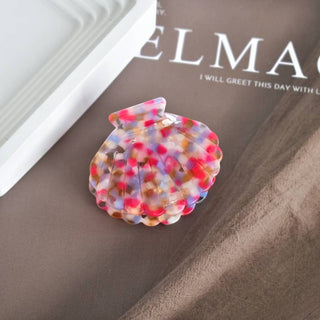 Marbled Seashell Small Acetate Hair Claw Summer Beachy Style - Simply Sunflowers