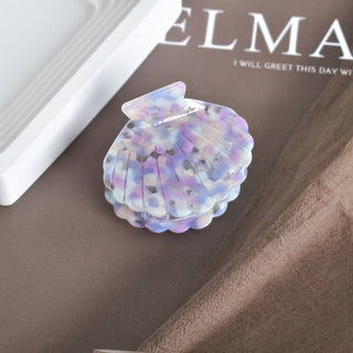 Marbled Seashell Small Acetate Hair Claw Summer Beachy Style - Simply Sunflowers