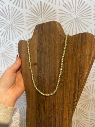 Maren Mint and Gold Beaded Necklace - Simply Sunflowers