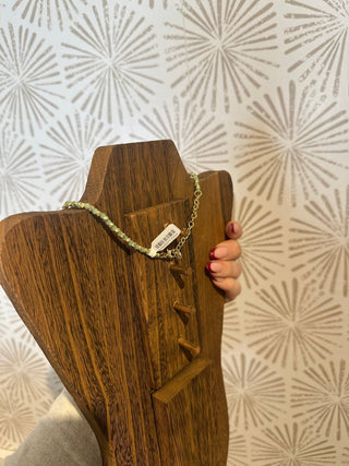 Maren Mint and Gold Beaded Necklace - Simply Sunflowers