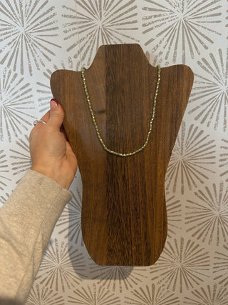 Maren Mint and Gold Beaded Necklace - Simply Sunflowers