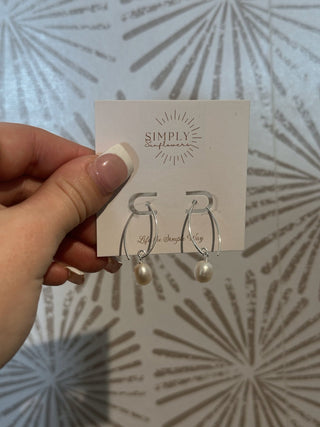 Marquis Pearl Earrings - Simply Sunflowers