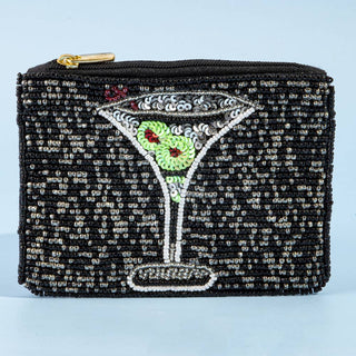Martini Sequin Beaded Coin Purse - Simply Sunflowers