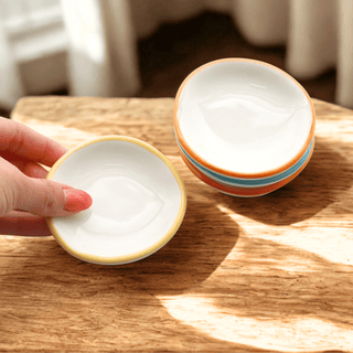 Minimal Ring Dish With Colored Rim - Simply Sunflowers