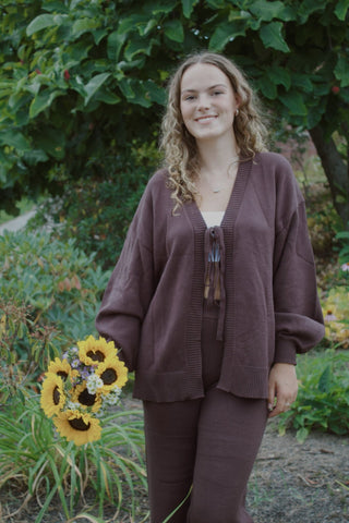 Mocha Knit Set - Simply Sunflowers