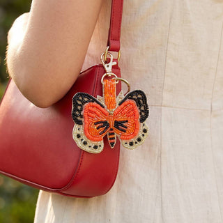 Monarch Butterfly Seed Bead Charm Keychain - Simply Sunflowers